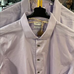 Calvin Klein Men's Light Purple Dress Shirt